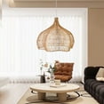 thumbnail image 4 of Arturesthome Southeast Asian Oversize Restaurant Chandelier Scandinavian Rattan Hanging Light, 4 of 22