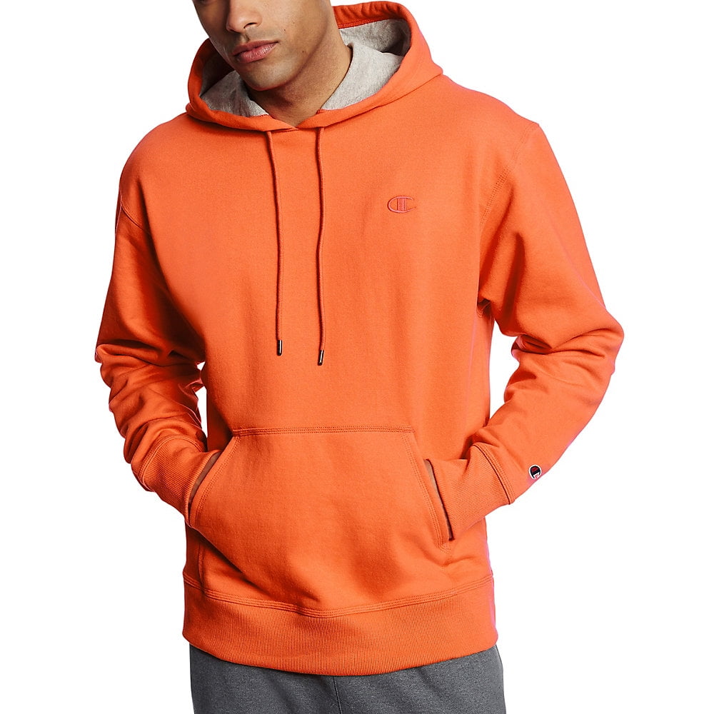 champion orange hoodie mens