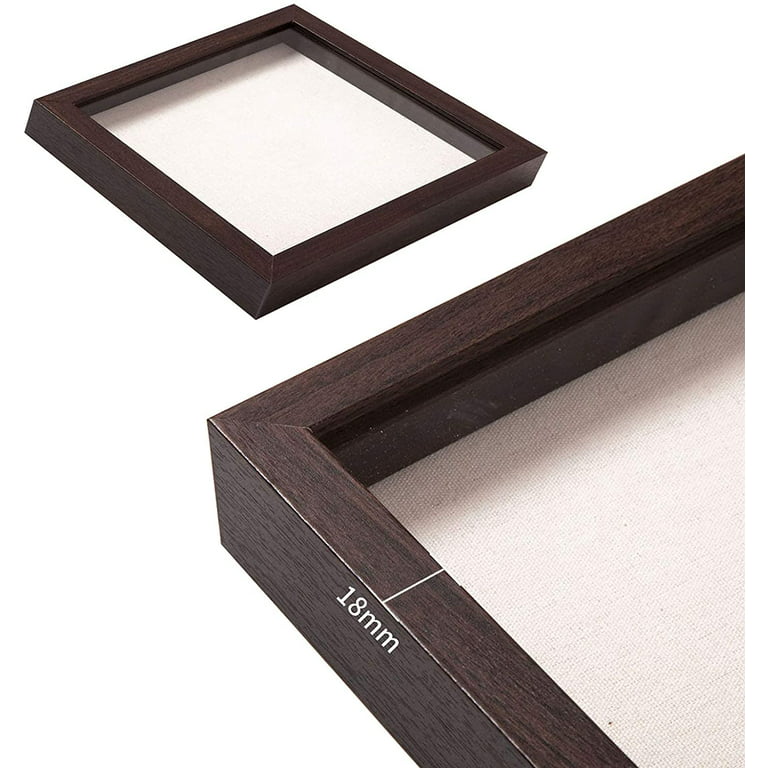 Muzilife 8x8 Shadow Box Picture Frame with Linen Board - Deep