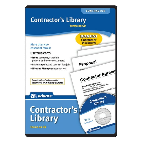 Adams Contractor's Library of Forms on CD New