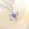thumbnail image 6 of Fasjewly I Love You to The Moon and Back Necklace,S925 Sterling Silver Heart Birthstone Necklace, Moon and Star Pendant Necklace Christmas Birthday Anniversary Jewelry Gifts for Women / Wife /Mom, 6 of 11