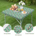 thumbnail image 4 of Light Blue Christmas Santa and Tree Pattern Square Fitted Tablecloth with Elastic Edge,Square Table Cover,Washable Elastic Table Cover for Home Kitchen Party Decor 36"x36", 4 of 6