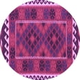 thumbnail image 1 of Ahgly Company Indoor Round Oriental Purple Traditional Area Rugs, 3' Round, 1 of 4