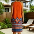 thumbnail image 6 of Summer Dresses for Women Spaghetti Strap Crewneck Sleeveless Knee Length Sundresses Boho Printed Beach Vacation Dress S-2XL, 6 of 6