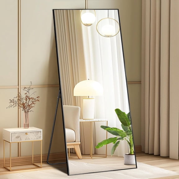 64"x21" Full Length Mirror with Stand, Full Body Floor Mirror