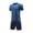 Dark Blue, variant on Boys Soccer Outfits Athletic Crewneck Short Sleeve T-Shirt and Shorts Kids Sports Training Tracksuit Clothes
