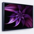 thumbnail image 1 of Designart - Fleur Fractale Violette - Impression sur Toile Encadrée Art Floral, 1 of 4