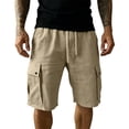 thumbnail image 4 of Men Summer Casual Lightweight Cargo Shorts with -Pocket Utility Design for Everyday WearKhakiXL, 4 of 6