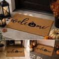 thumbnail image 3 of Halloween Welcome Doormat, Crystal Velvet Fall Holiday Front Door Mat, Pumpkin Festive Decorative Floor Mat, Washable Non-Slip Entrance Rug for Home Entryway Porch Terrace Garage(A 29.53in), 3 of 7