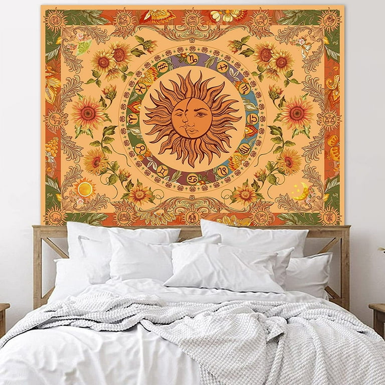 Orange sun tapestry new arrivals