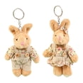 thumbnail image 2 of Runquan Couple Keychains Valentine's Day Plush Toys Keychains for Bags Handbag Purse Rabbit, 2 of 8