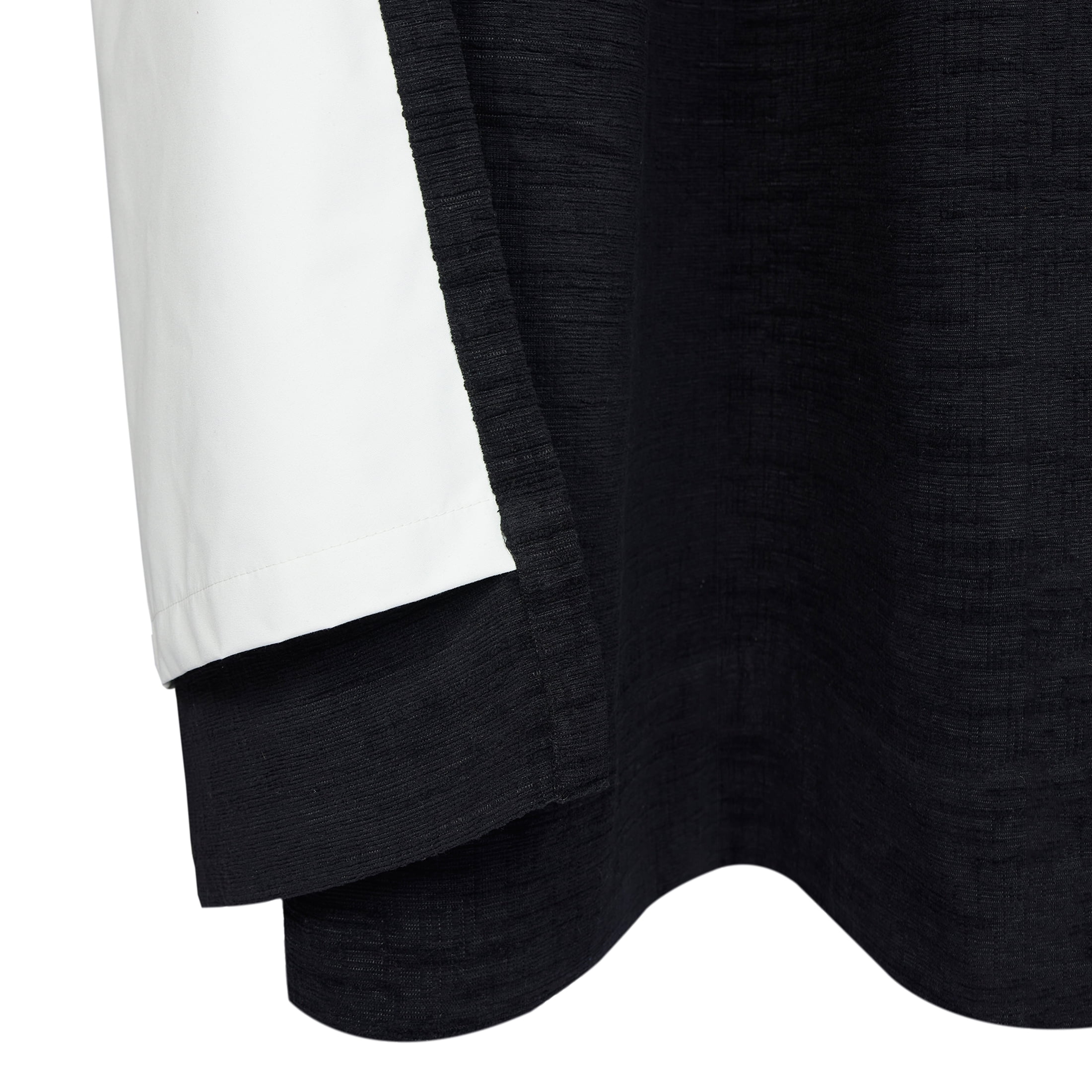 Better Homes & Gardens Textured Solid Chenille Blackout Single Curtain Panel, Black, 50"W x 84"L