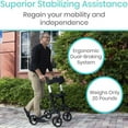 thumbnail image 3 of Vive Walker Rollator - Lightweight Foldable Walking Transport, 3 of 7