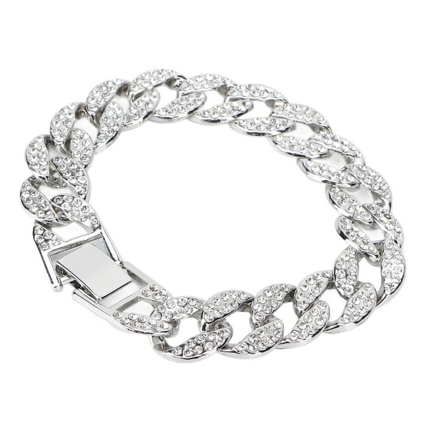 Pulsera de hip hop cadena de eslabones cubanos hipoalergénica elegante y elegante para mujeres para hombres para uso diario para decoración ANGGREK Otros