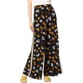 thumbnail image 1 of Project 28 Womens Pleated Front Casual Wide Leg Pants, Black, X-Large, 1 of 1
