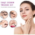 thumbnail image 5 of RV Kit de pinzas de 6 uds, pinzas profesionales, tijeras de acero inoxidable para depilación de cejas, vello facial y vello encarnado brillar Electrónica, 5 of 5