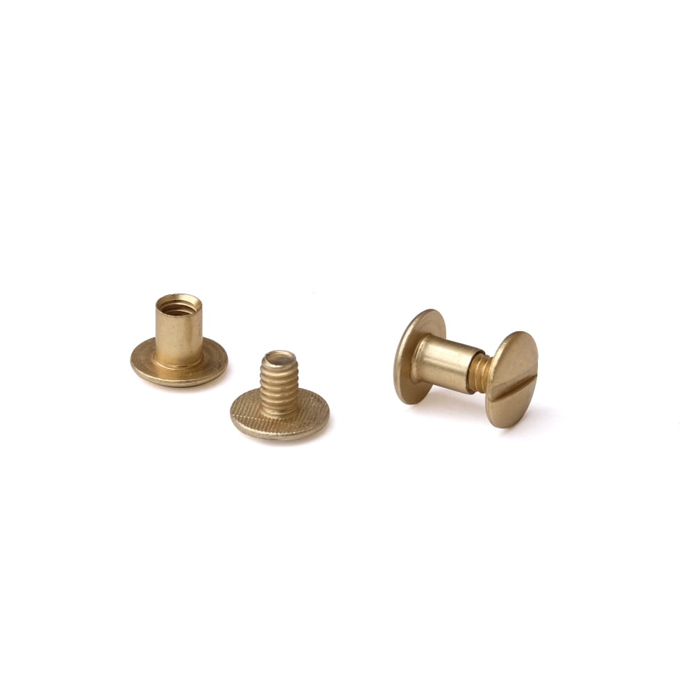 Antique Brass Aluminum Chicago Screws/Screw Posts Qty 100 Sets 1/2 in 