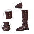 thumbnail image 5 of Heel Knee High Riding Boots Solid High Top Footwear Fashionable Autumn Winter Women's, 5 of 8