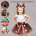 thumbnail image 3 of 1 Conjunto de diadema de ciervo para disfraz de Navidad, falda tutú, conjunto de diadema de alce, 3 of 7