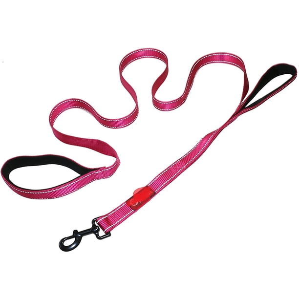 Correa de perro para perros grandes o perros medianos que entrenan correas reflectantes de doble asa MFZFUKR CPB-US-DYP298-8