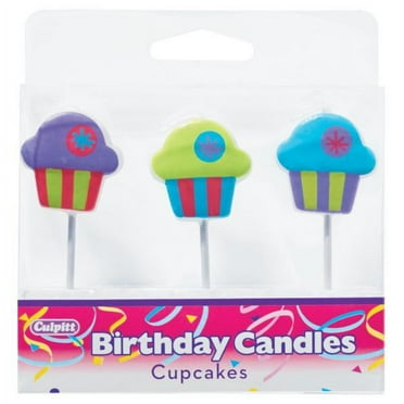 6 Cupcake Shaped Candles