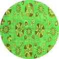 thumbnail image 1 of Ahgly Company Indoor Round Abstract Green Modern Area Rugs, 8' Round, 1 of 4
