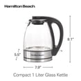 thumbnail image 2 of Hamilton Beach Compact, Tetera Eléctrica De Vidrio Unisex Adulto, Negro (Black), 1 L, 2 of 8