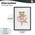 thumbnail image 3 of Ballerina Teddy Bear Black Framed Print Under Glass, design by Amy Hall, 3 of 10