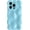 Blue, variant on for iPhone 15 Pro Case,Water Ripple Wave Meteorite Bubble Chrome Plating Electroplated Candy Phone Case (Silver)