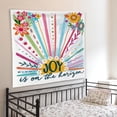 thumbnail image 4 of Boho Abstract Floral Mental Health Tapestry Wall Hanging, Therapy Office Decor, Joy Is on the Horizon Inspirational Wall Blanket Decor for Therapist Counselor Office Classroom, 50x60 Inch, 4 of 6