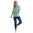 thumbnail image 4 of Hanes Essentials Women's Cotton Round Neck T-Shirt Clean Mint 2XL, 4 of 5