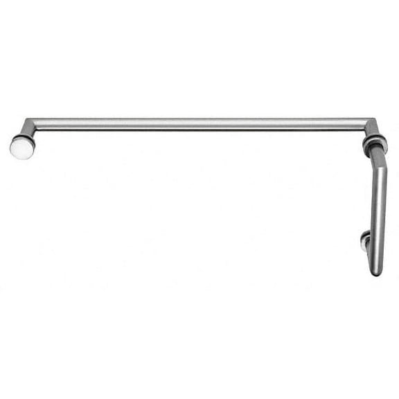 CRL MT8X24CH Polished Chrome MT Series Combination 8" Pull Handle 24" Towel Bar