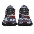 thumbnail image 5 of Memorial Day Jesus ChriStAnd The American flag Veteran Patriotic American flag Eagle Shoes Sneakers Black Size 7, 5 of 7