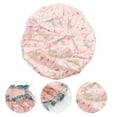 thumbnail image 3 of Unique Bargains Women Double Layer Large Dots Shower Cap 1 Pc Pink, 3 of 3