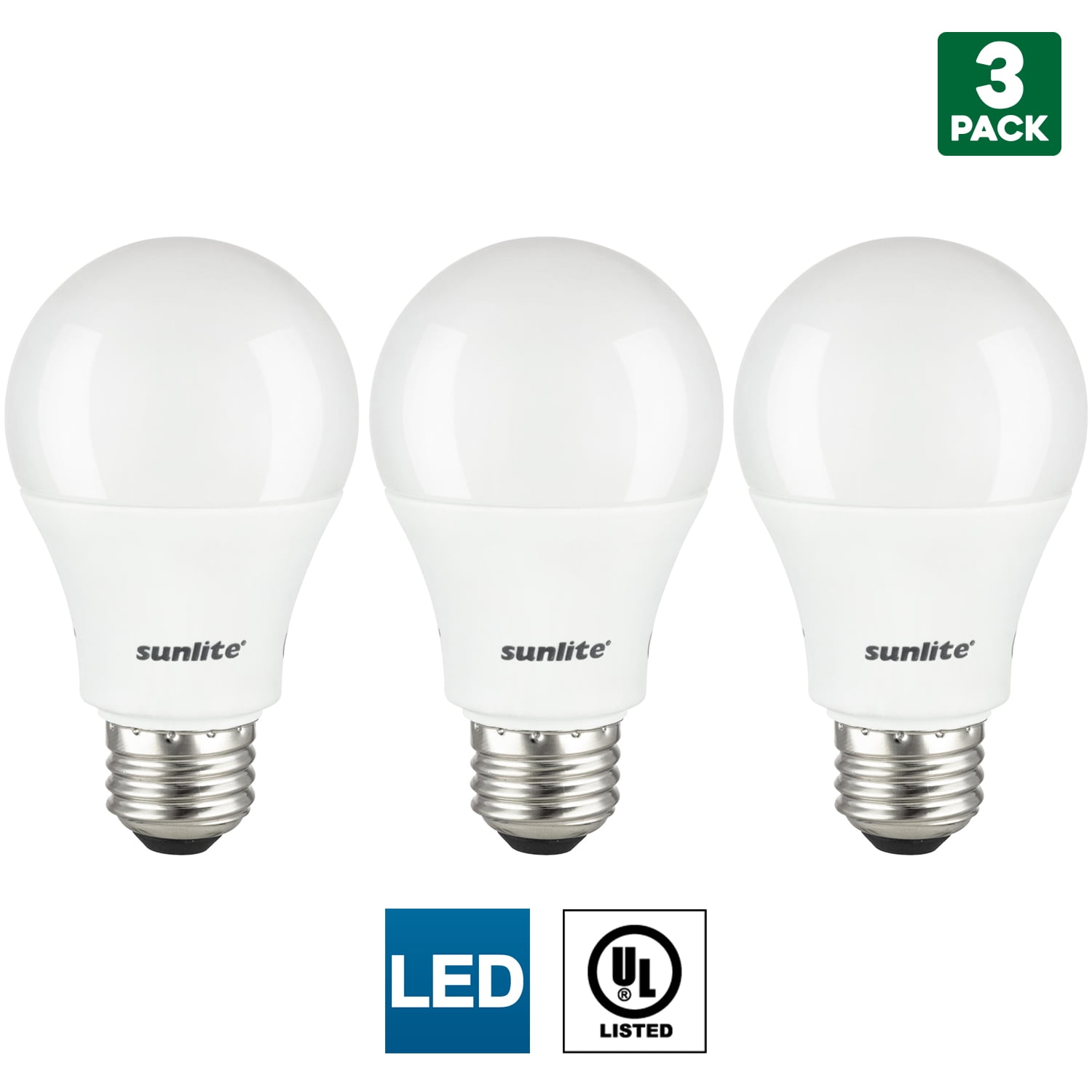 LED 100 Watt Equivalent 12W 3000K A19 Warm White Light Bulb 100W UL 12 Pack 