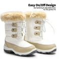 thumbnail image 2 of DREAM PAIRS Toddler/Little Kid/Big Kids Mid Calf Knee High Winter Snow Boots NORDIC BEIGE/WHITE Size 1, 2 of 6