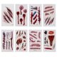 thumbnail image 1 of 8 Sheets Halloween Temporary Bleeding Wound Scar Blood for Party Cosplay Costume Easy to Apply and Long Lasting for Women Men Kids, 1 of 3