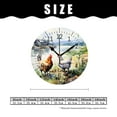 thumbnail image 2 of 14 Inch Wall Clock Battery Operated Silent Clock Decorative for Office, Kitchen, Outdoor, Living Room，Hen And Chicks in The Yard Beautiful Pattern, 2 of 4