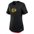 thumbnail image 2 of Women's Fanatics  Black Chicago Blackhawks Authentic Pro Rink T-Shirt, 2 of 3