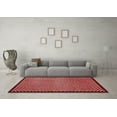 thumbnail image 3 of Ahgly Company Indoor Square Checkered Red Modern Area Rugs, 7' Square, 3 of 4