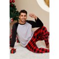 thumbnail image 4 of U2SKIIN Matching Pajamas for Couples, Plaid Ultra Soft Pullover Pjs Set for Men Warm Loungewear（Black/Buffalo Plaid-Red，2XL）, 4 of 5