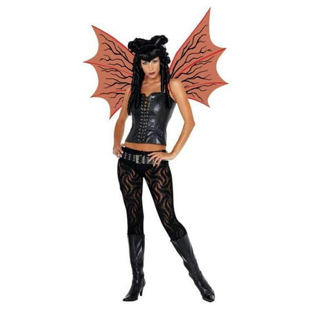 Demonette Wings Red With Bk Veins