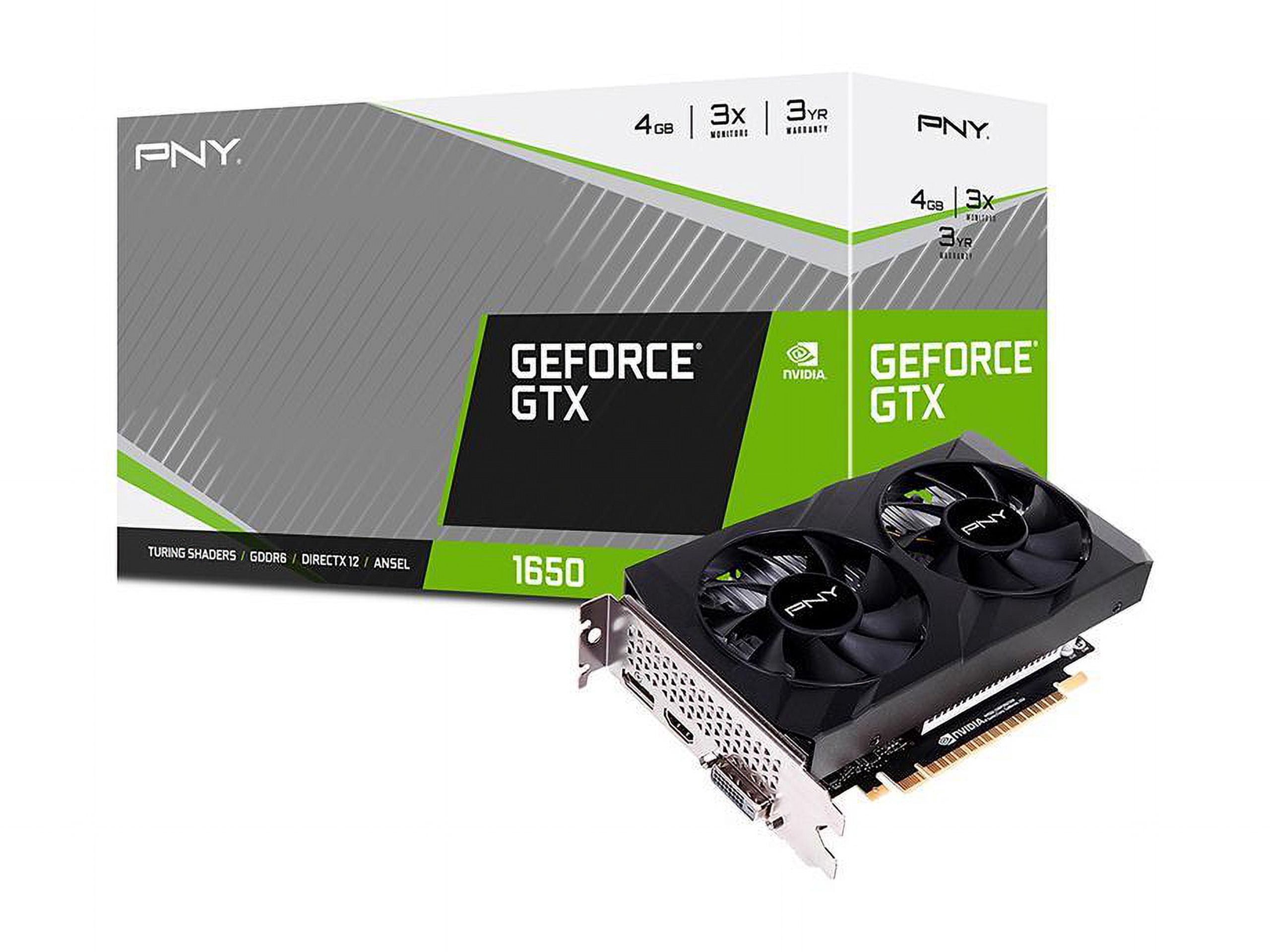 PNY GeForce GTX 1650 4GB VERTO GDDR6 Dual Fan VCG16514D6DFXPB1