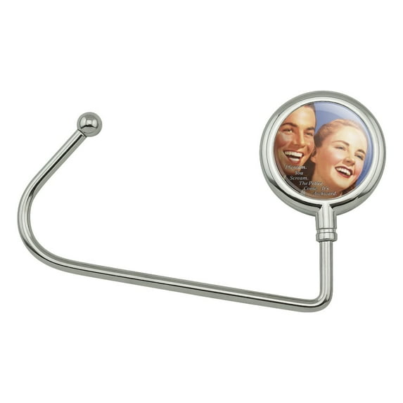 I You Scream Police Come It's Awkward Funny Humor Purse Bag Hanger Holder Hook