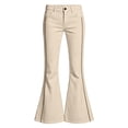 thumbnail image 3 of Glisme Child Girls Uniform Pants Back To School Empire Waist Flared Leg Pants Solid Color Casual Trousers Khaki 7-8 Years, 3 of 6