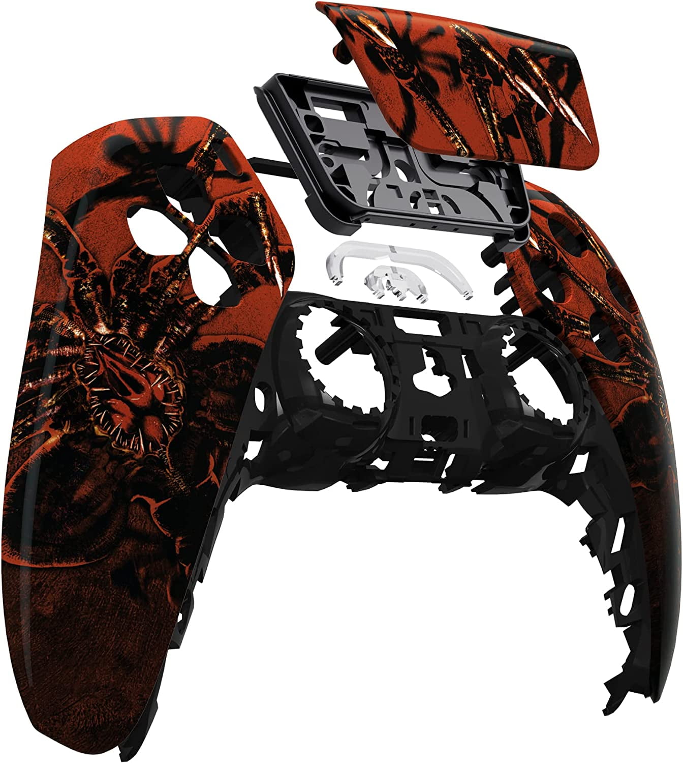eXtremeRate Alien Fear Touchpad Replacement Front Housing Shell for ps5 Controller BDM-010/020/030/040