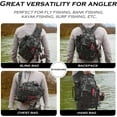 thumbnail image 3 of Fishing Nylon Backpack Tackle Sling Bag Backpack with Rod Holder Gift for Mother Fathe Lightweight Fishing Backpack Storge Fishing Gear and Equipment, 3 of 10