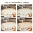 thumbnail image 7 of ODIKA 9'x12' Washable Area Rug Low Pile, Flatwoven, Neutral Cream Vintage Boho Bordered Bouquet Distressed Retro Motifs for Great Room, Indoor Concept, Large Living, 7 of 7