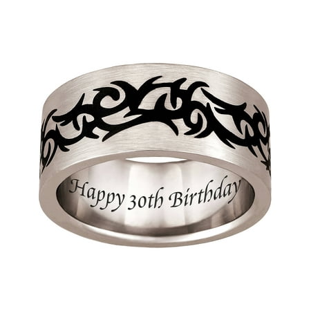 Keepsake Personalized Family Jewelry Men's Ares Ring in Stainless Steel