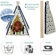 thumbnail image 3 of DEWEL Pet Teepee Removable Washable Dog Bed Portable Cat Tent Pet Sweet House for Dog Cat Pet (Without Cushion), 3 of 7